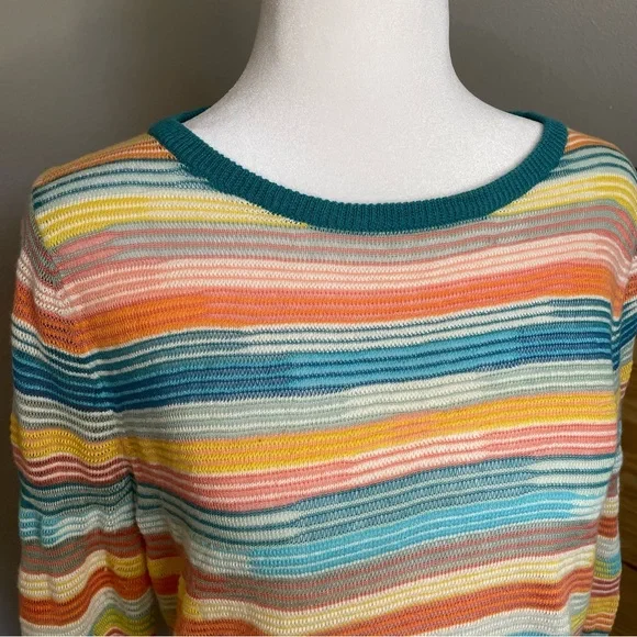 Anthropologie Sparrow Rainbow Striped Sweater aso Taylor swift